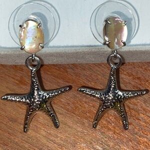 Mother of pearl starfish earrings